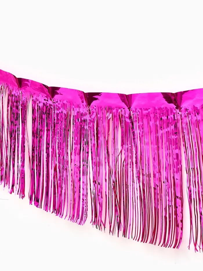 Гирлянда "Дождик" 3 метра с липким краем, цвет фуксия