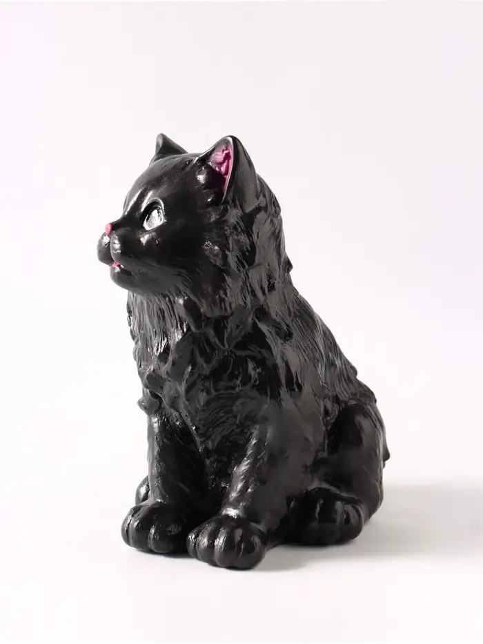 Копилка для денег &laquo;Котенок большой&raquo; 20 см, чёрная