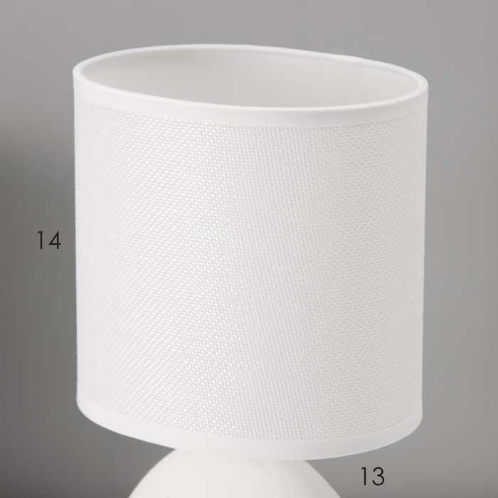 Настольная лампа с абажуром RISALUX «Фиесс», Е14, 40 Вт, белый, 13×13×27 см