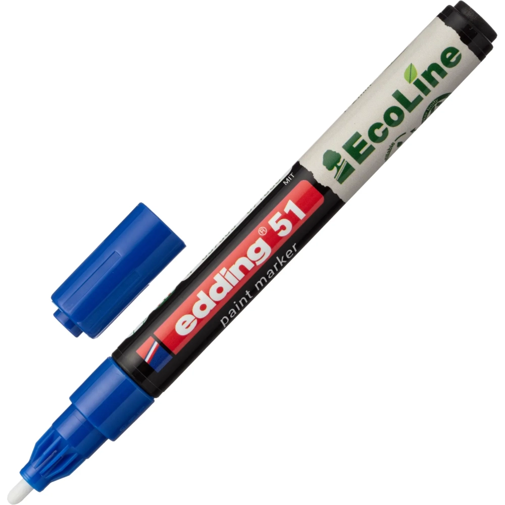 Маркер лаковый E-51 на водной основе, синий, 1-2 мм