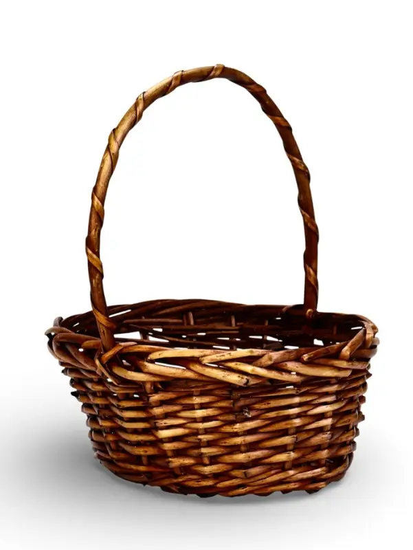 Корзина плетеная (ива)  27 х 21 х 11/28  см коричневый