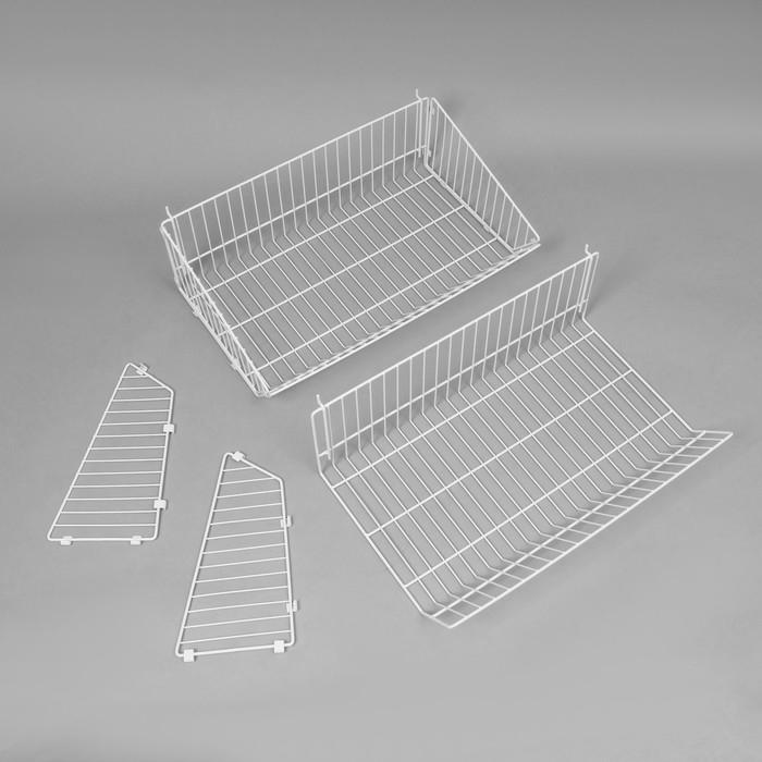 Накопитель разборный на колесах, 5 корзин, 58×53×146 см, цвет белый Накопитель разборный на колесах, 5 корзин, 58×53×146 см, цвет белый