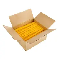 Свеча витая, 2,2х 25 см, лакированная жёлтая Свеча витая, 2,2х 25 см, лакированная жёлтая