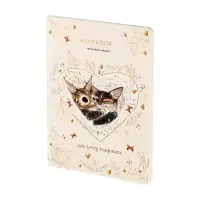 ТЕТРАДЬ А5 ИЗ ЭКОКОЖИ, "LOVE ME.КОТИКИ ПРИНОСЯТ СЧАСТЬЕ" 60 Л. КЛЕТКА
