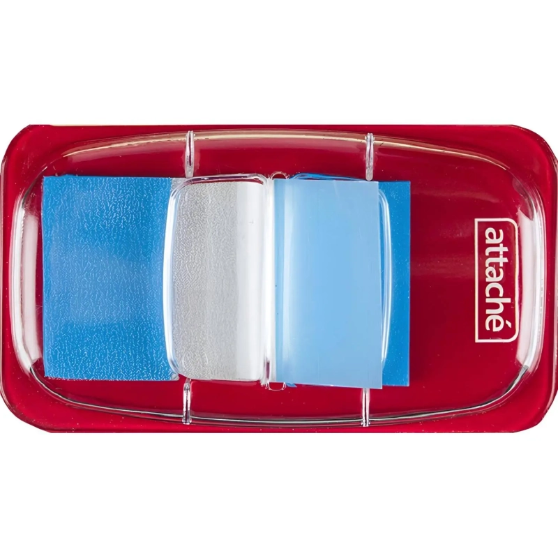 Клейкие закладки пласт. 1цв.по 25л. 25ммх45 син Attache