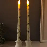 Свечи светодиодные "Античные. Ромашки и пчёлки" набор 2 шт 2хААА 2х2х27,5 см 2,5х7х32 см