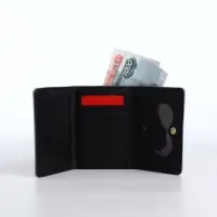 Кошелёк &laquo;Цветочек&raquo;, маленький, для девочки, на кнопке, голубой