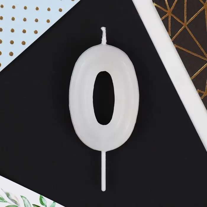 Свеча для торта, цифра «0», 5,5 х 8 см. Свеча для торта, цифра «0», 5,5 х 8 см.