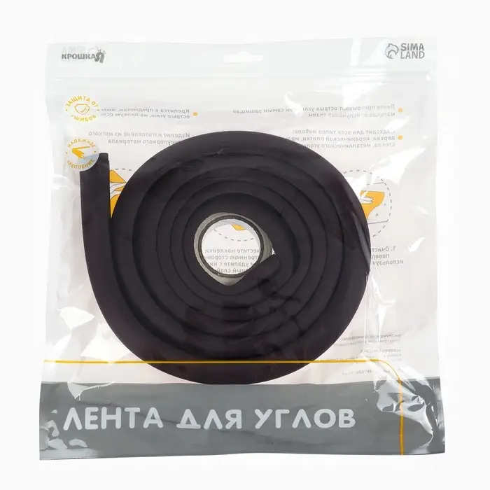 Лента защитная для углов мебели, 2 м, ширина 2.3 см, L-профиль, цвет коричневый, Крошка Я