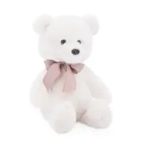 Мягкая игрушка "Медвежонок Тёпа с розовым бантом", белый, 33 см OT8017/33-2