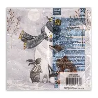 Салфетки новогодние бумажные Home Collection Classic &laquo;Снеговик и его друзья&raquo;, 3 слоя, 33&times;33 см, 20 шт.