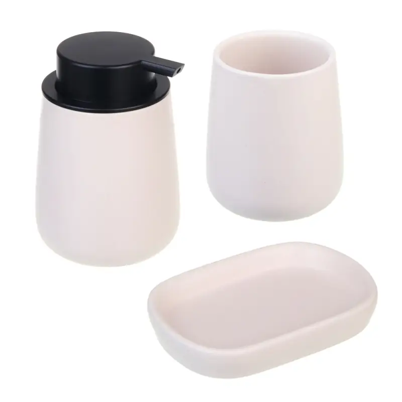 VETTA Дозатор для жидкого мыла, 320 мл, 13x9x9 см, керамика, "Космос", бежевый