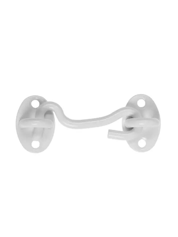 Крючок ветровой LOCKLAND KV001, L=75 мм, нержа, цвет белый, 2 шт