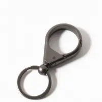 Брелок металл &laquo;Карабин. Кольцо&raquo; чёрный 2.8&times;6.6 см
