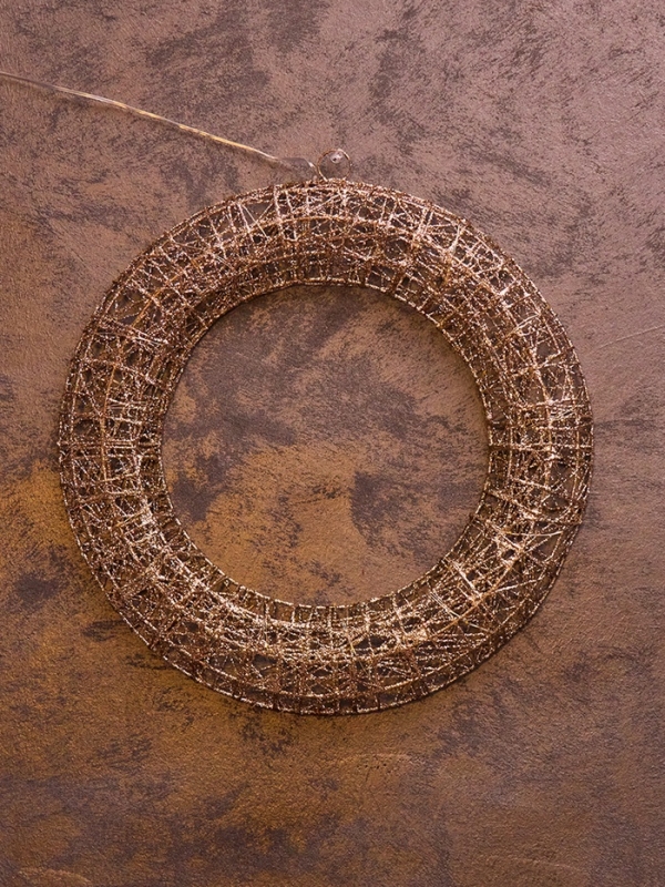 Фигура световая "Венок", 40х40х5 см, 30 LED, батарейки ААх3 (не в компл.), свечение тёплое белое