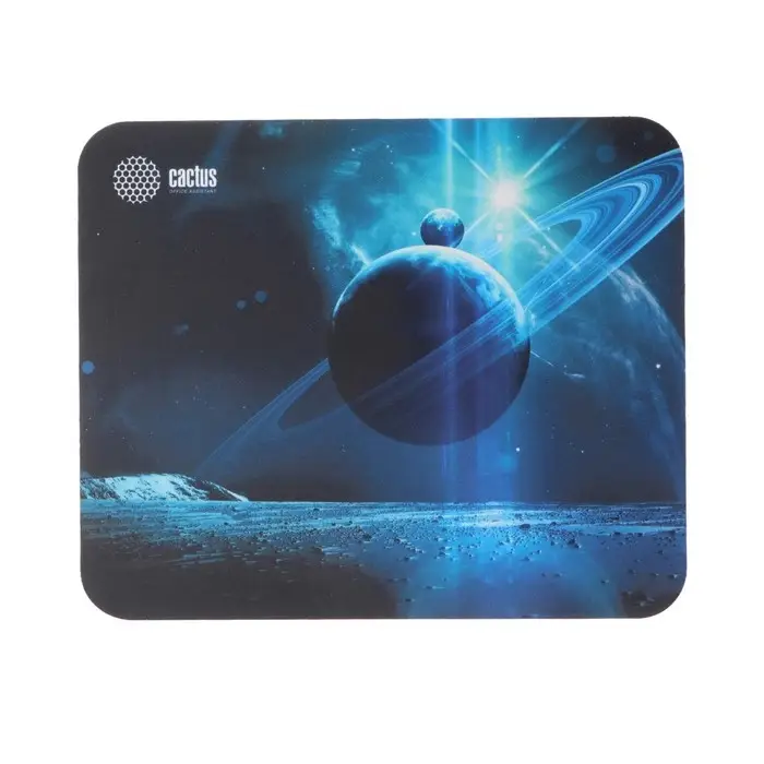 Коврик для мыши Cactus Saturn, 300х250х2 мм, черный Коврик для мыши Cactus Saturn, 300х250х2 мм, черный