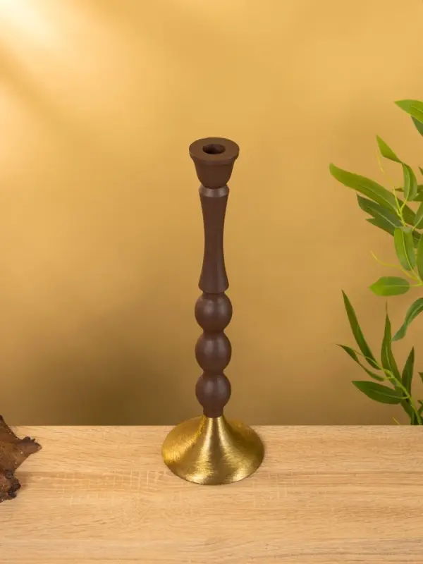 Подсвечник на 1 свечу "Шоколад" 10,5х10,5х34,5 см