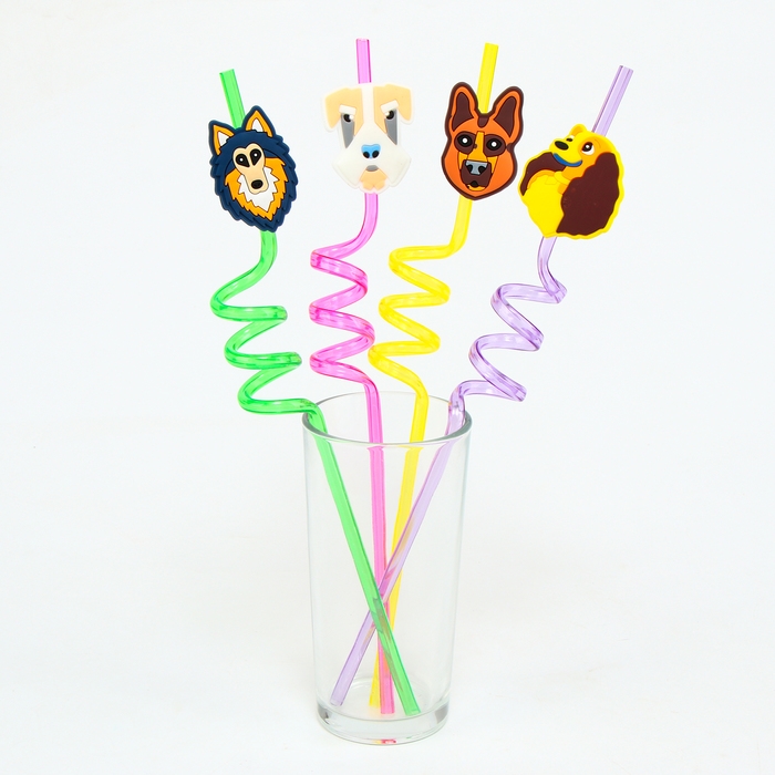 Трубочки для коктейля «Собачки», набор 4 шт. Трубочки для коктейля «Собачки», набор 4 шт.
