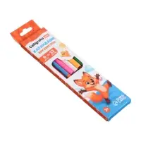 Карандаши Calligrata, цветные, двухцветные, 12 цветов, 6 шт., деревянные, трёхгранные