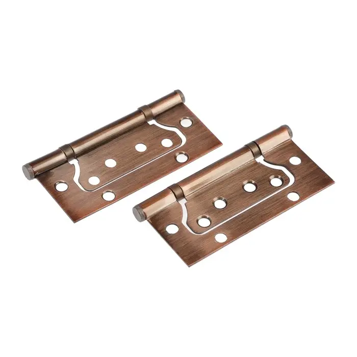 Петля-бабочка ТУНДРА, 100&times;70&times;1.3 мм, универсальная, без врезки, цвет медь, 2 шт.