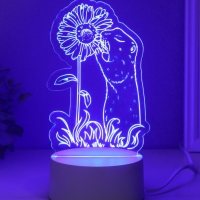 Светильник "Суслик и ромашка" LED RGB от сети RISALUX 9,5х10,1х17 см