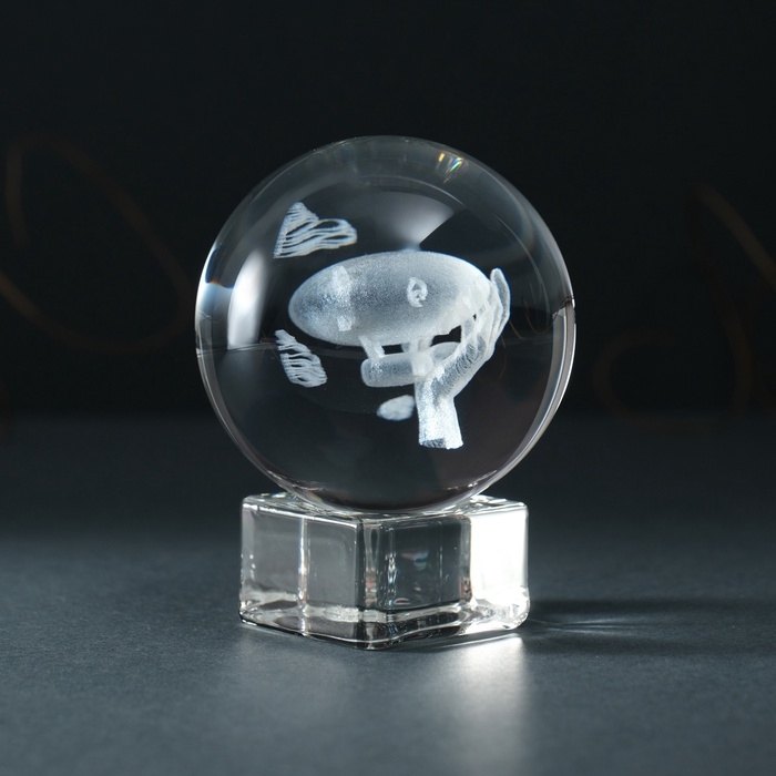 Сувенир стекло шар Сувенир стекло шар "Дирижабль" d=6 см