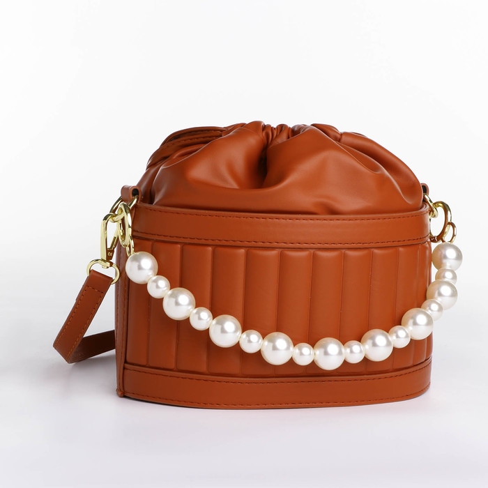 Сумка кросс-боди, отдел на шнурке, цвет рыжий Сумка кросс-боди, отдел на шнурке, цвет рыжий