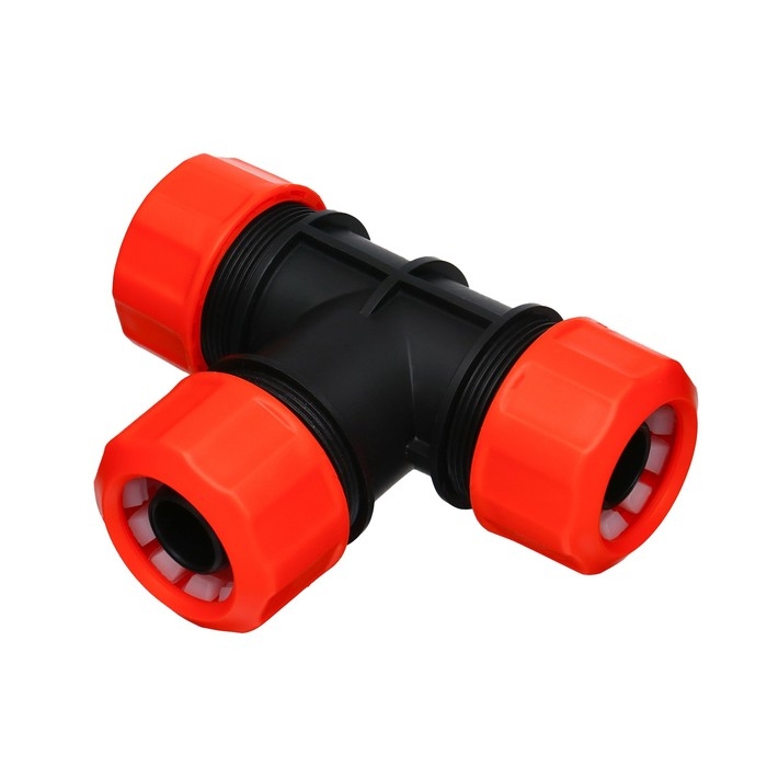 Соединитель Т-образный, цанговый, 3/4" (19 мм), пластик, «Жук»