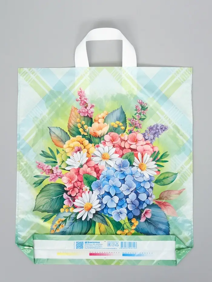 Пакет "Июль", полиэтиленовый с петлевой ручкой, 38х42 см, 40 мкм