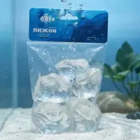 Декоративные камни для аквариума, 3-5 см, 500 г, необработанные, стекло, прозрачные