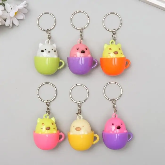 Фонарик свет на кольце Фонарик свет на кольце "Зверёк в скорлупе" МИКС 3,8х3,3х3 см