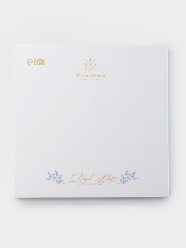 Тарелка WY Royal blue, d=20 см, фарфор, белая Тарелка WY Royal blue, d=20 см, фарфор, белая