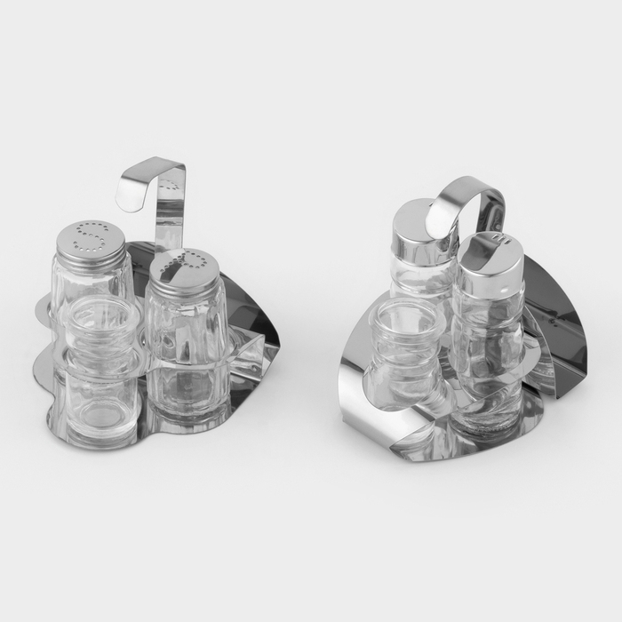 Набор для специй на подставке, 8 предметов: 2 солонки, 2 перечницы, 2 салфетницы, 2 ёмкости для зубочисток Набор для специй на подставке, 8 предметов: 2 солонки, 2 перечницы, 2 салфетницы, 2 ёмкости для зубочисток
