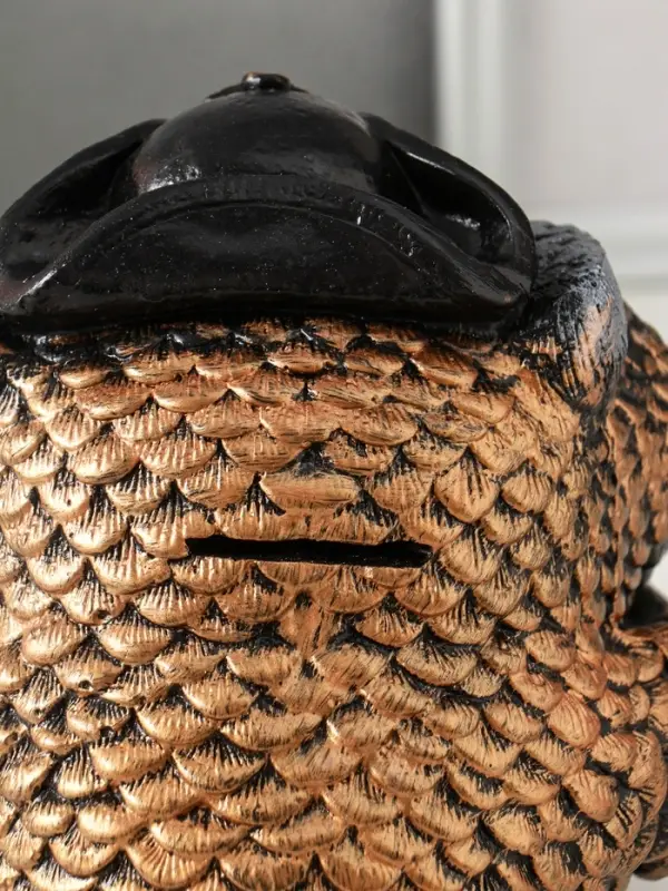 Копилка Копилка "Сова в треуголке" 18х17 см, бронза с серебром