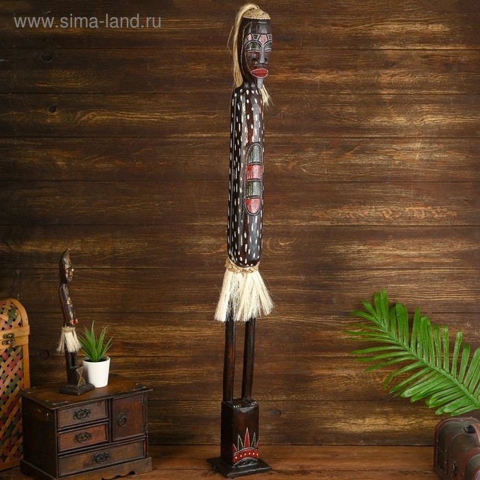 Статуэтка  Статуэтка "Абориген Гунтур" дерево 11х10х100 см