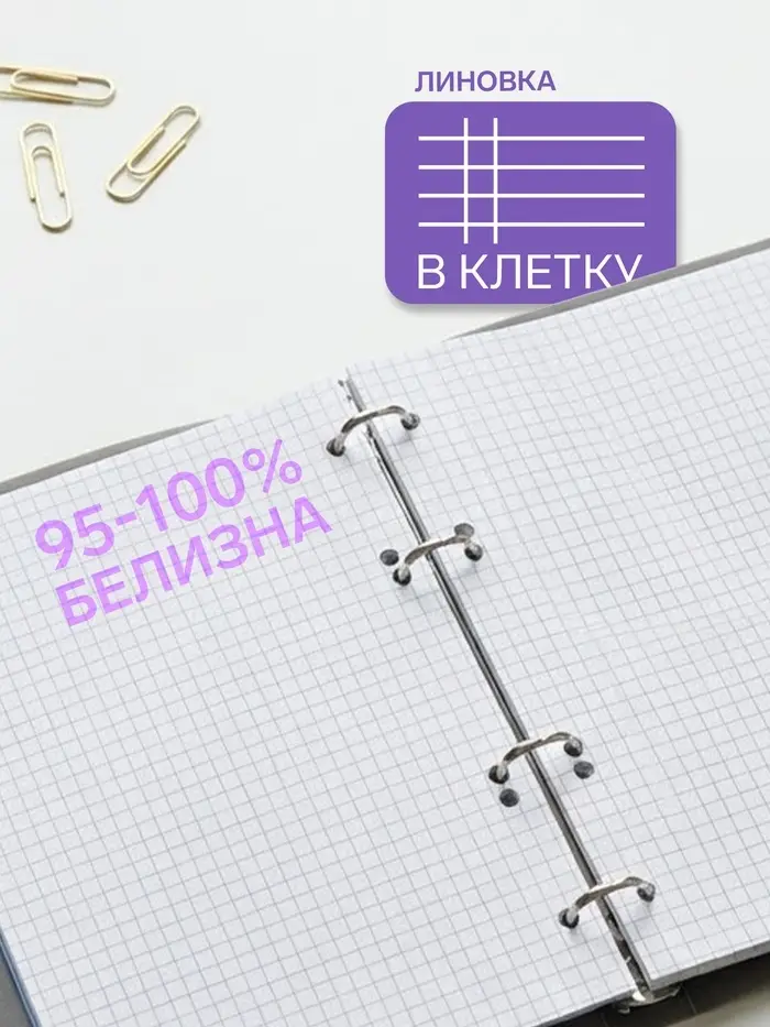 Тетрадь на кольцах Calligrata A5, 120 листов, в клетку, пластиковая обложка, блок офсет, салатовая