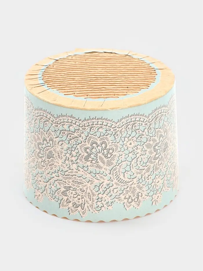 Набор бумажных форм для кулича "Кружева голубые", 110х85 мм, 10 шт