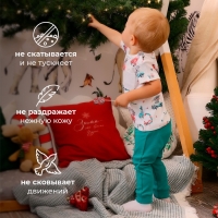 Футболка детская MINAKU "New Year's cars", цвет белый, рост 68-74 см