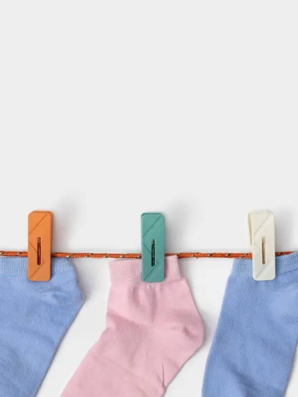 Прищепки для белья Доляна, 20 шт., верёвка бельевая 13 м, 6.5&times;2.3 см, ширина низа 3.8 см