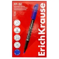 Маркер-линер перманентный ErichKrause. FP-50, синий, узел 0.6 мм