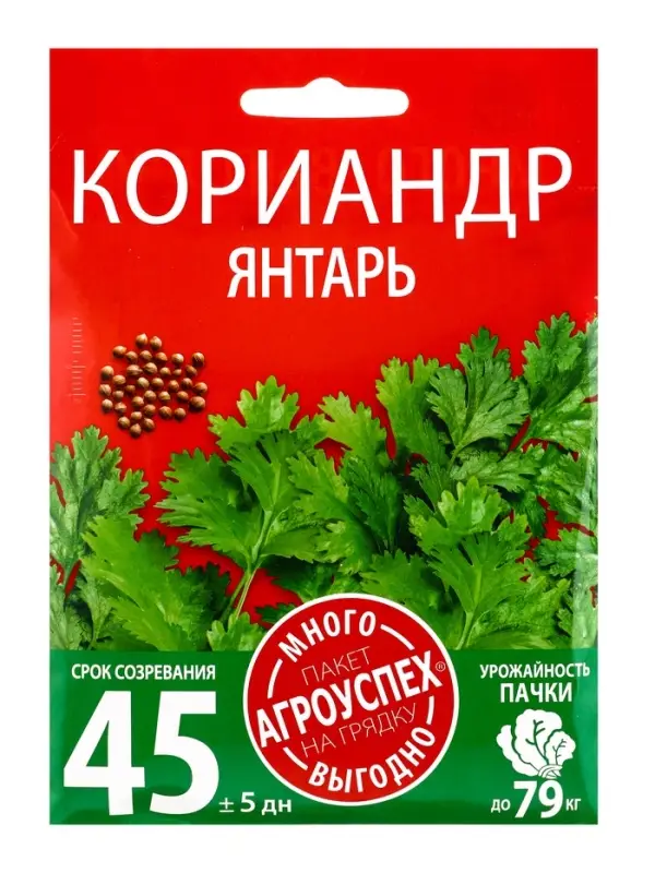 Семена Кориандр (кинза) Янтарь Агроуспех Много-Выгодно 25г (40)