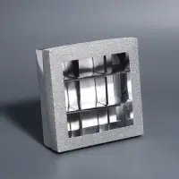 Коробка для 9 конфет серебро глиттер, 12.5&times;12.5&times;4 см Кондитерская упаковка