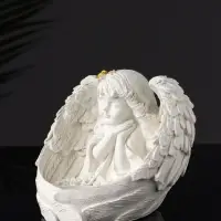 Набор фигурок на подставке &laquo;Ангелы&raquo;, 5 шт., гипс, 23.5&times;13&times;12 см, белый