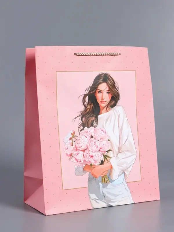 Пакет подарочный ламинированный, "Каждое мгновенье-счастье" 26 х 12 х 32 см