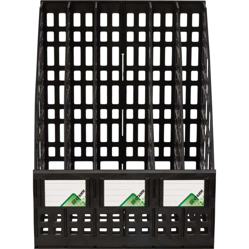 Лоток вертикальный сборный вертикальный 5 отделений черный ЛТ85