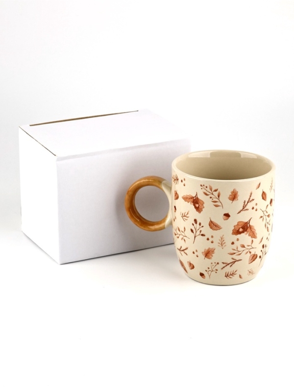 Кружка керамическая Дорого внимание «Листья», 420 мл Кружка керамическая Дорого внимание «Листья», 420 мл