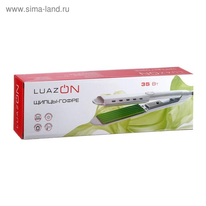 Щипцы-гофре Luazon LW-12, 35 Вт, керамическое покрытие, 40х110 мм, 210 °C, белые Щипцы-гофре Luazon LW-12, 35 Вт, керамическое покрытие, 40х110 мм, 210 °C, белые