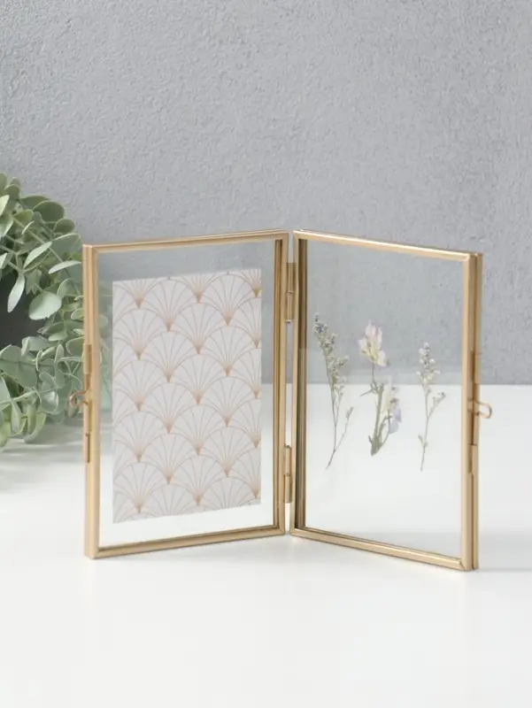 Фоторамка металл 9х13 см "Сухоцветы" 1,6х11х16 см