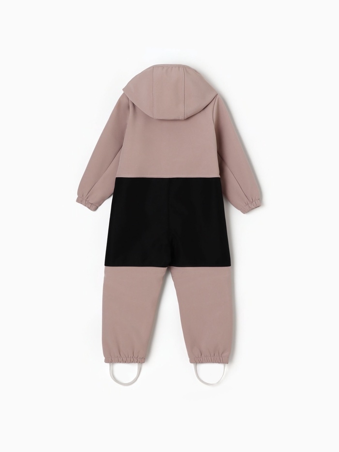 Комбинезон демисезонный для девочек MINAKU из Softshell на флисе, непромокаемый, каштан, рост 110 см
