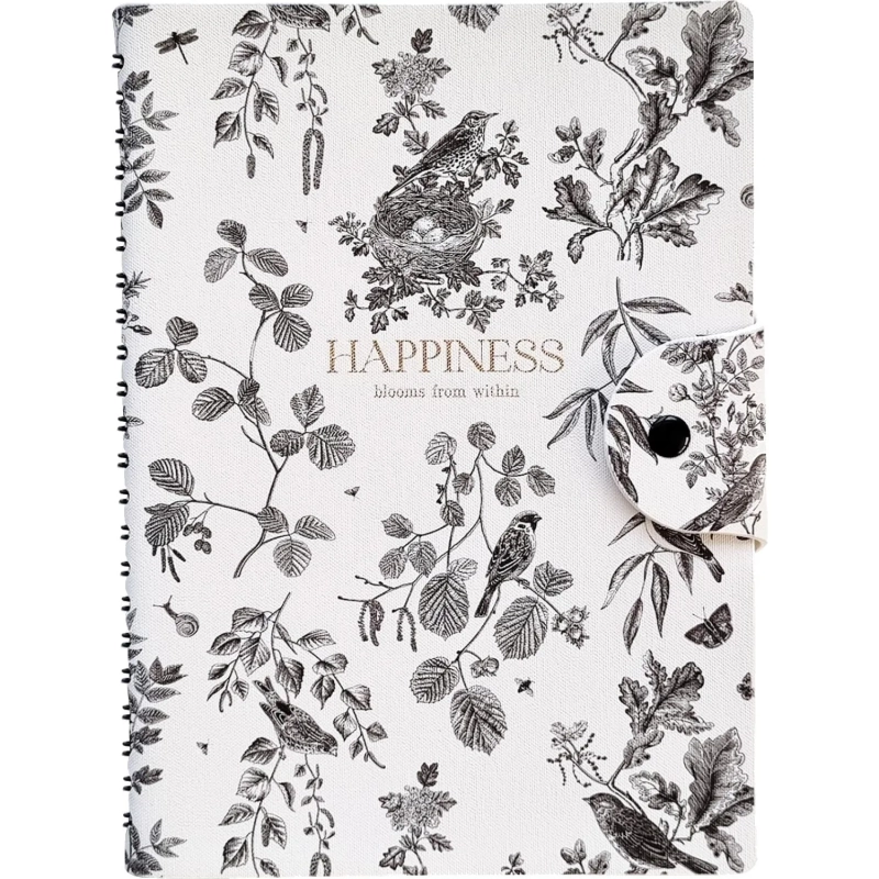 Бизнес-тетрадь Infolio 14x20см 96л клетка спираль Счастье серый I1673/black